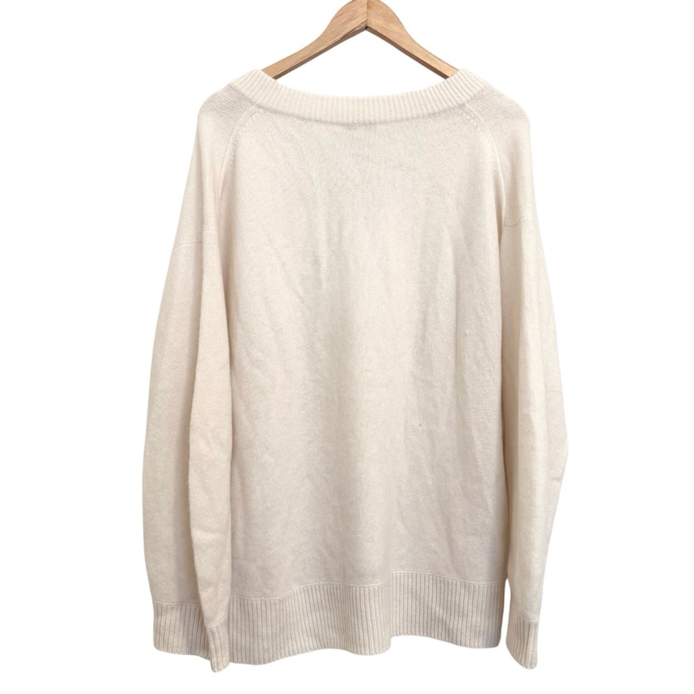 NWT Vince 100% Cashmere V-Neck Tunic Sweater in Cream - Women’s XL - Picture 3 of 6